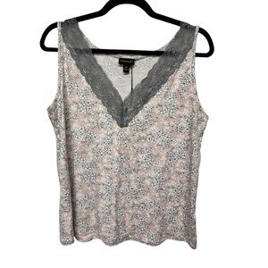 2/$20   Tahari Women's Lace Trim V-Neck Tank